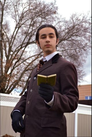Senior Marlon Veliz, who is the lead character in the 11/12 play, the Importance of Being Earnest.
