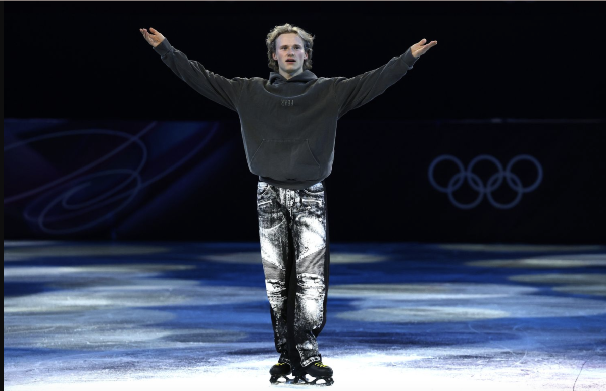 Ilia Malinin, photographed February 21st at the Olympic figure skating exhibition gala.
