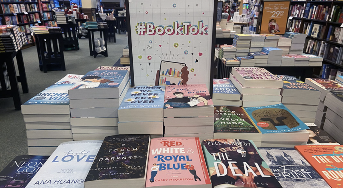 Book stores often include a #BookTok section where the most popular reads according to BookTok are displayed. 