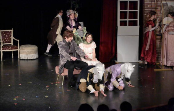 9th and 10th grade students get creative for the play, Sense and Sensibility